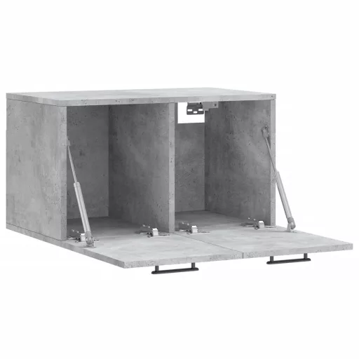 Betonszürke szerelt fa faliszekrény 60 x 36,5 x 35 cm