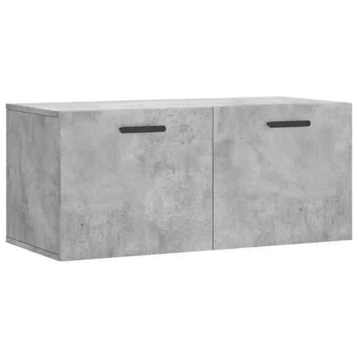 Betonszürke szerelt fa faliszekrény 80 x 36,5 x 35 cm