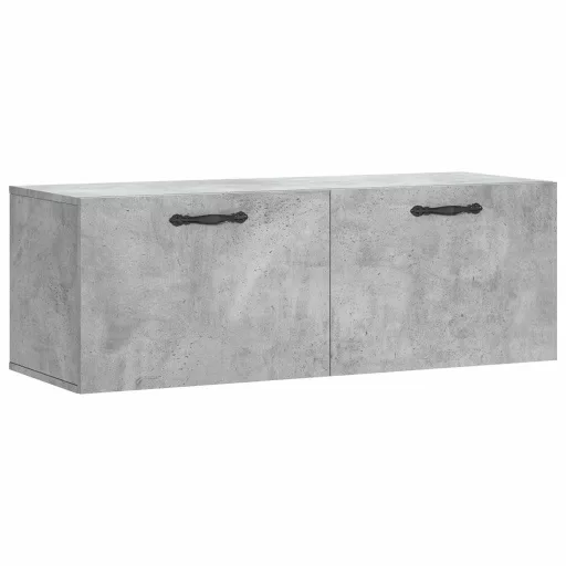 Betonszürke szerelt fa faliszekrény 100 x 36,5 x 35 cm