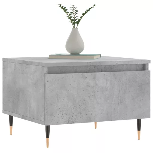 2 db betonszürke szerelt fa dohányzóasztal 50 x 46 x 35 cm