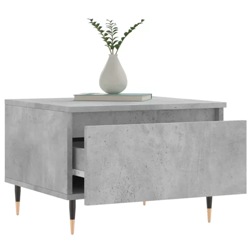 2 db betonszürke szerelt fa dohányzóasztal 50 x 46 x 35 cm