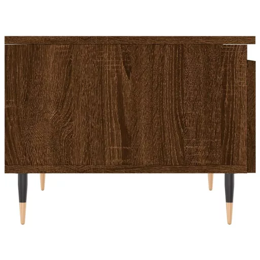 2 db barna tölgyszínű szerelt fa dohányzóasztal 50 x 46 x 35 cm