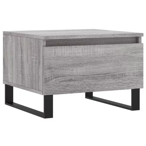 2 db szürke sonoma szerelt fa dohányzóasztal 50 x 46 x 35 cm