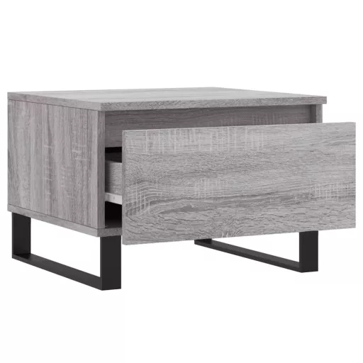 2 db szürke sonoma szerelt fa dohányzóasztal 50 x 46 x 35 cm