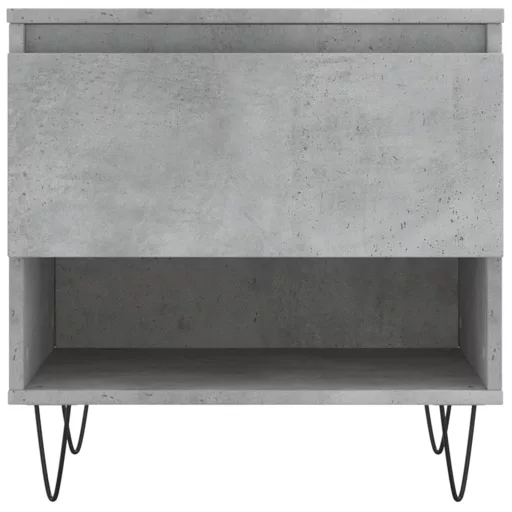 2 db betonszürke szerelt fa dohányzóasztal 50 x 46 x 50 cm