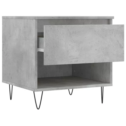 2 db betonszürke szerelt fa dohányzóasztal 50 x 46 x 50 cm