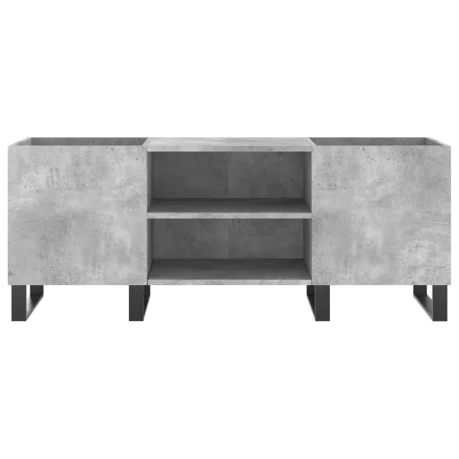 Betonszürke szerelt fa hanglemezszekrény 121x38x48 cm