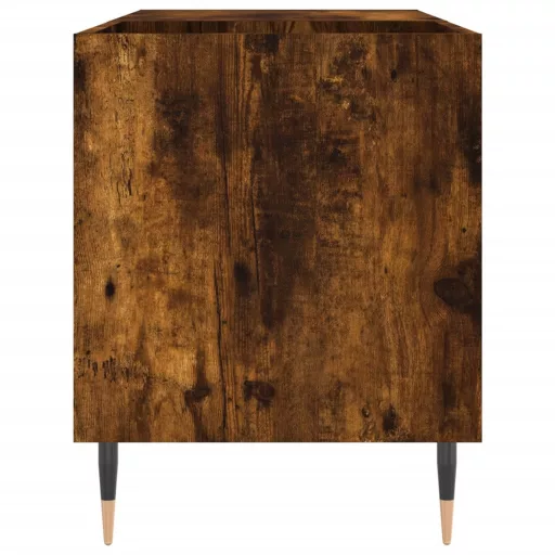 Füstös tölgy színű szerelt fa hanglemezszekrény 85x38x48 cm