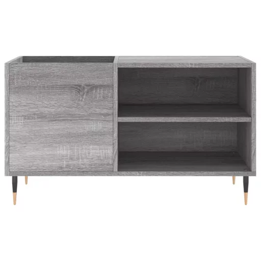 Szürke sonoma színű szerelt fa hanglemezszekrény 85x38x48 cm