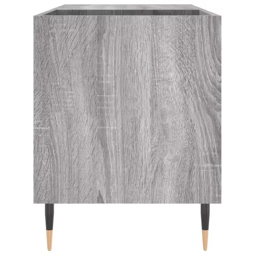 Szürke sonoma színű szerelt fa hanglemezszekrény 85x38x48 cm