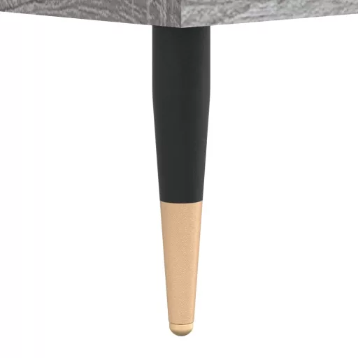 Szürke sonoma színű szerelt fa hanglemezszekrény 85x38x48 cm