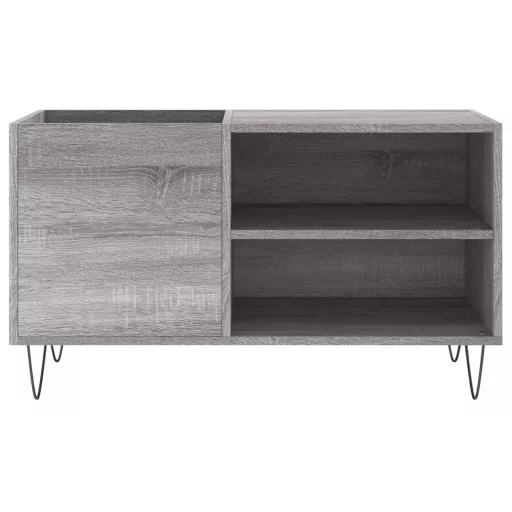 Szürke sonoma színű szerelt fa hanglemezszekrény 85x38x48 cm