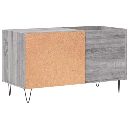Szürke sonoma színű szerelt fa hanglemezszekrény 85x38x48 cm