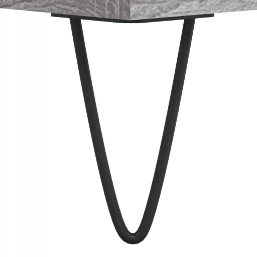 Szürke sonoma színű szerelt fa hanglemezszekrény 85x38x48 cm