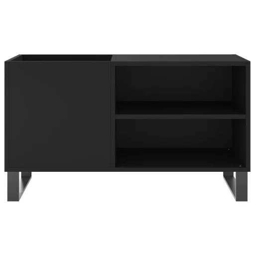 Fekete szerelt fa hanglemezszekrény 85x38x48 cm