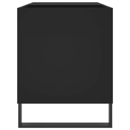 Fekete szerelt fa hanglemezszekrény 85x38x48 cm