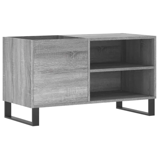 Szürke sonoma színű szerelt fa hanglemezszekrény 85x38x48 cm
