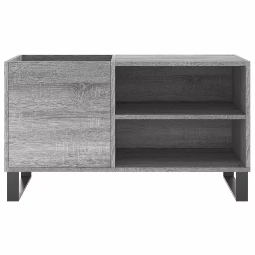 Szürke sonoma színű szerelt fa hanglemezszekrény 85x38x48 cm
