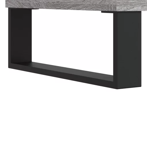 Szürke sonoma színű szerelt fa hanglemezszekrény 85x38x48 cm