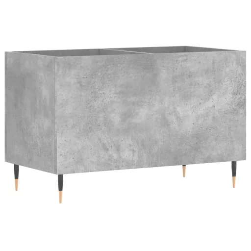 Betonszürke szerelt fa hanglemezszekrény 74,5x38x48 cm