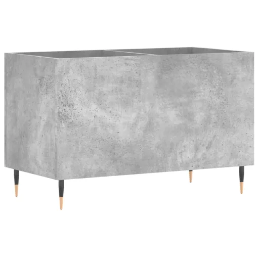 Betonszürke szerelt fa hanglemezszekrény 74,5x38x48 cm