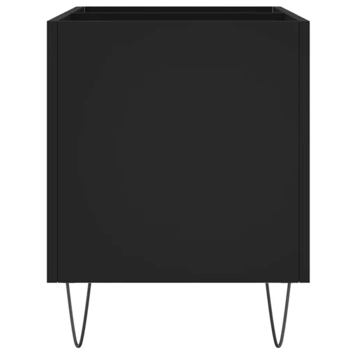 Fekete szerelt fa hanglemezszekrény 74,5x38x48 cm