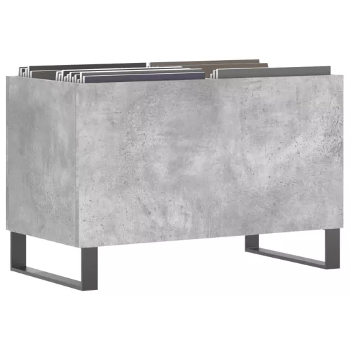 Betonszürke szerelt fa hanglemezszekrény 74,5x38x48 cm
