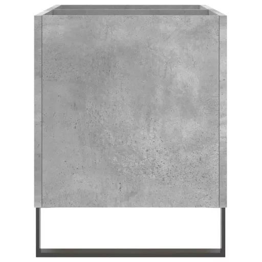 Betonszürke szerelt fa hanglemezszekrény 74,5x38x48 cm