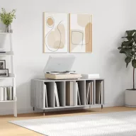   Szürke sonoma színű szerelt fa hanglemezszekrény 100x38x48 cm