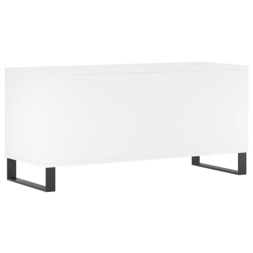 Fehér szerelt fa hanglemezszekrény 100 x 38 x 48 cm
