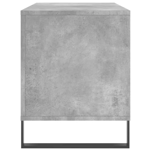 Betonszürke szerelt fa hanglemezszekrény 100 x 38 x 48 cm