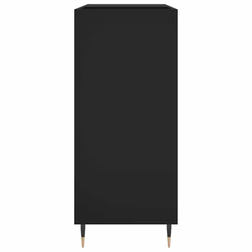 Fekete szerelt fa hanglemezszekrény 84,5 x 38 x 89 cm