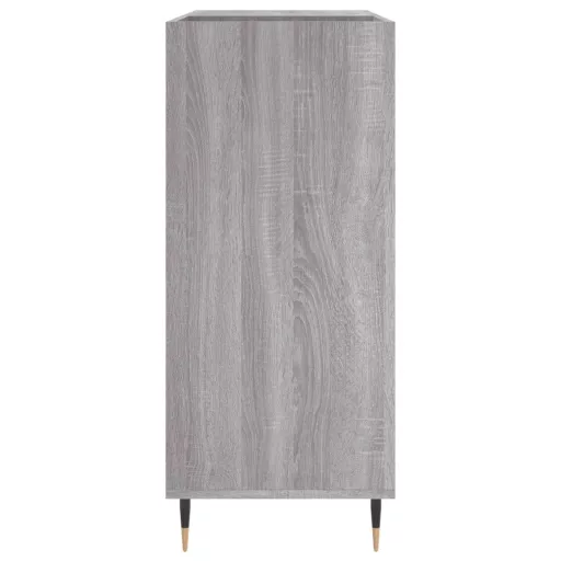 Szürke sonoma színű szerelt fa hanglemezszekrény 84,5x38x89 cm