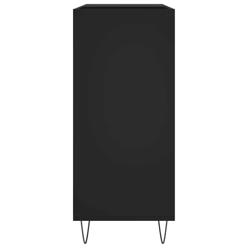 Fekete szerelt fa hanglemezszekrény 84,5 x 38 x 89 cm