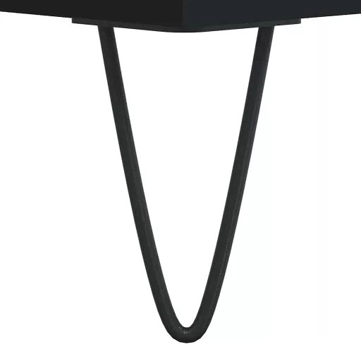 Fekete szerelt fa hanglemezszekrény 84,5 x 38 x 89 cm