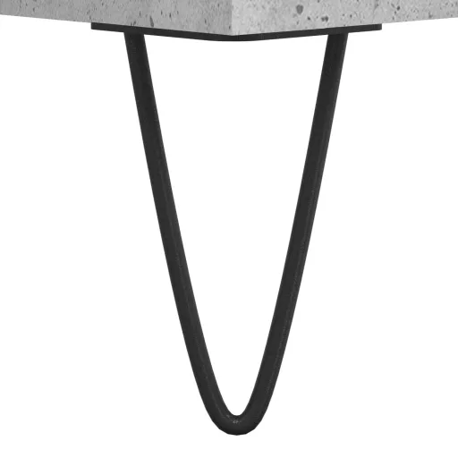 Betonszürke szerelt fa hanglemezszekrény 84,5 x 38 x 89 cm