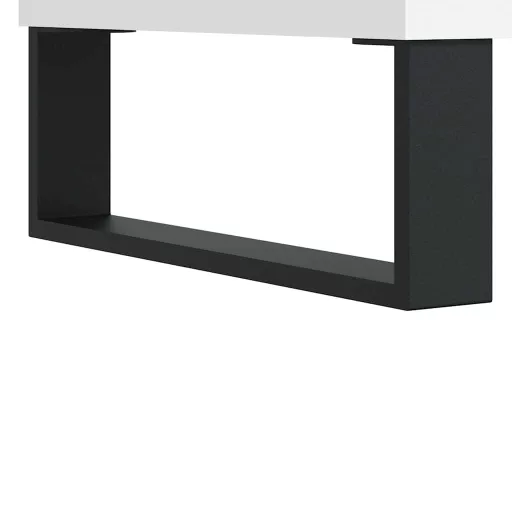 Fehér szerelt fa hanglemezszekrény 84,5 x 38 x 89 cm
