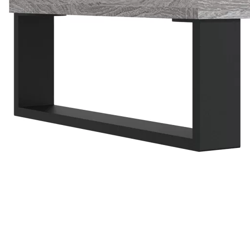 Szürke sonoma színű szerelt fa hanglemezszekrény 84,5x38x89 cm