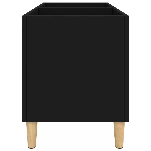 Fekete szerelt fa hanglemezszekrény 74,5x38x48 cm