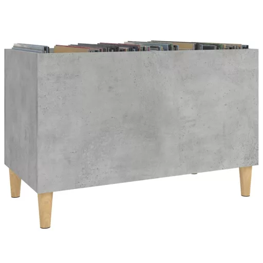 Betonszürke szerelt fa hanglemezszekrény 74,5x38x48 cm