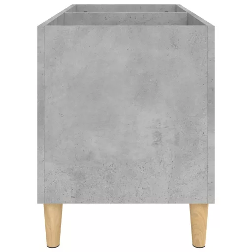 Betonszürke szerelt fa hanglemezszekrény 74,5x38x48 cm