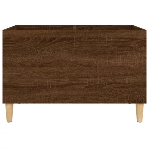 Barna tölgyszínű szerelt fa hanglemezszekrény 74,5x38x48 cm