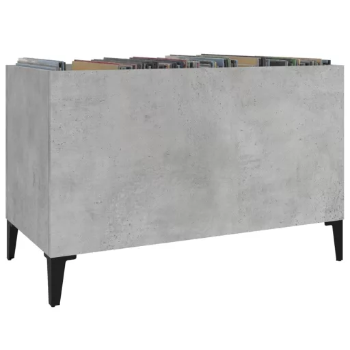Betonszürke szerelt fa hanglemezszekrény 74,5x38x48 cm