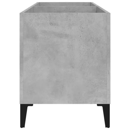 Betonszürke szerelt fa hanglemezszekrény 74,5x38x48 cm