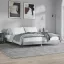 Betonszürke szerelt fa ágykeret 200 x 200 cm