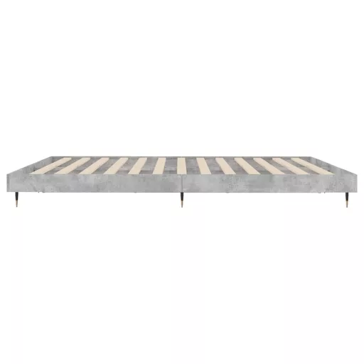Betonszürke szerelt fa ágykeret 120 x 200 cm