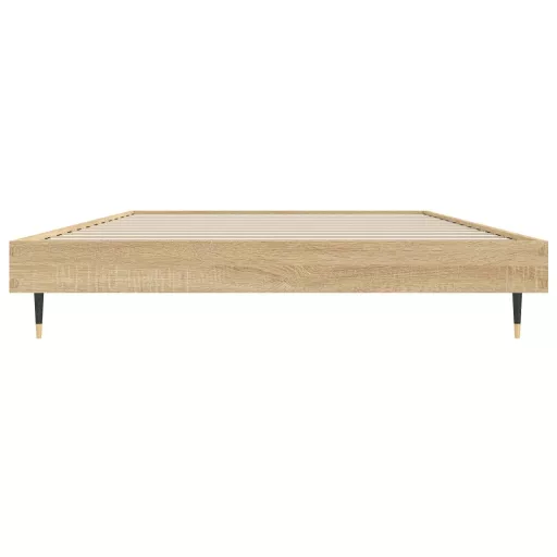 Sonoma tölgy színű szerelt fa ágykeret matrac nélkül 100x200 cm