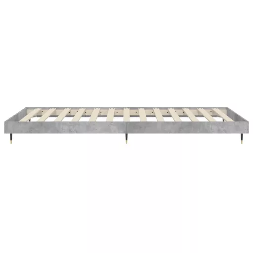 Betonszürke szerelt fa ágykeret 100 x 200 cm