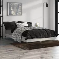 Betonszürke szerelt fa ágykeret 120 x 190 cm