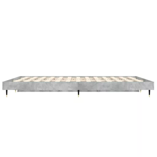 Betonszürke szerelt fa ágykeret 120 x 190 cm
